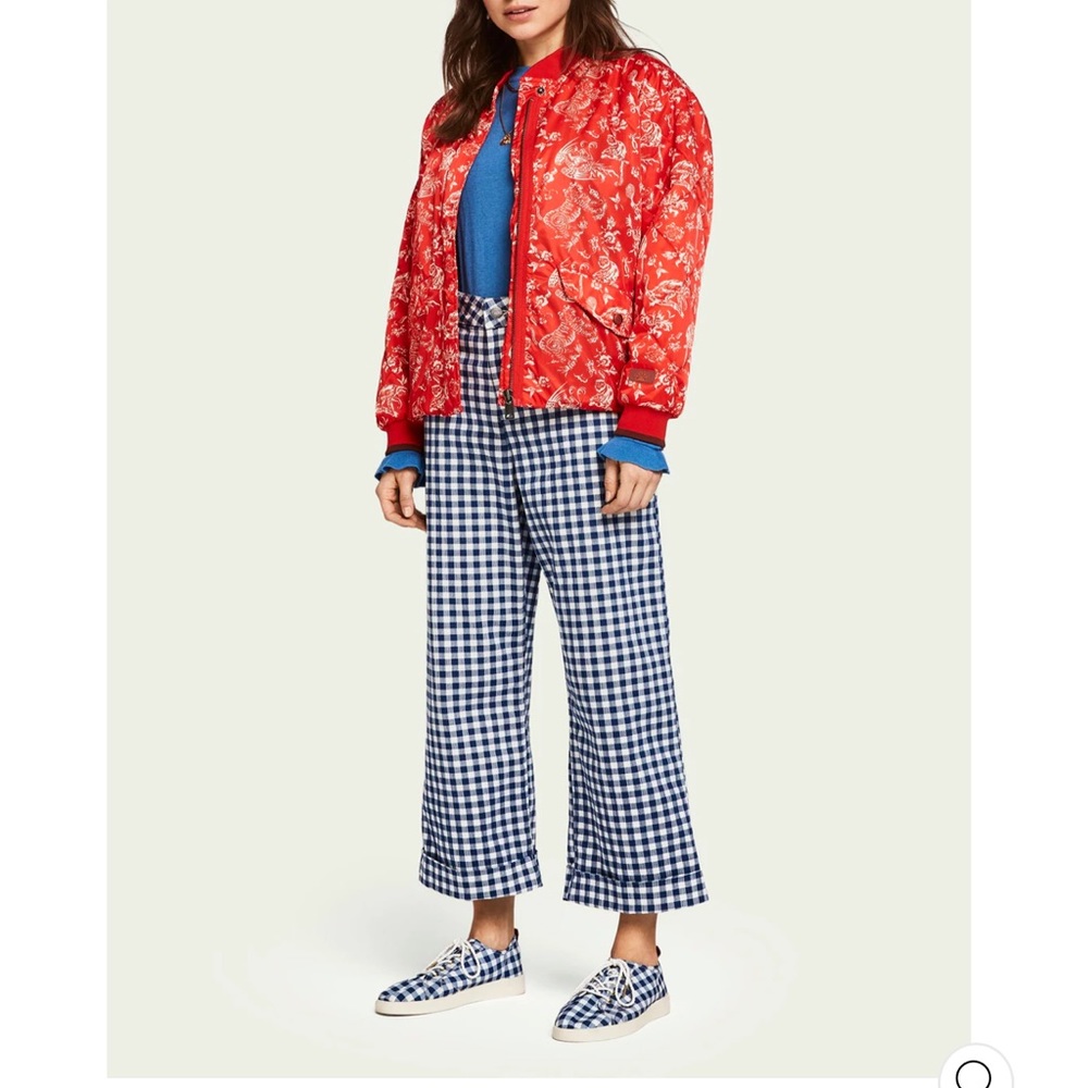 Scotch & soda zodiac red bomber jacket